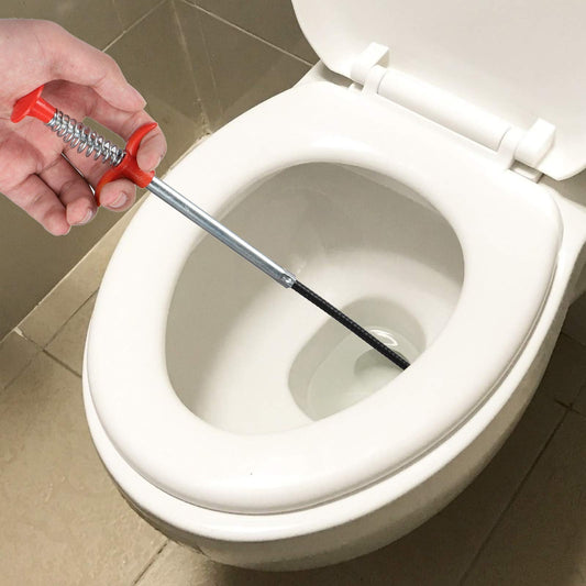 Metal Flexible Wire Brush Drain Cleaner | Sink, Sewer & Pipe Dredging Tool | Clog Remover